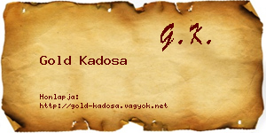 Gold Kadosa névjegykártya